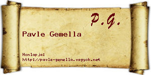 Pavle Gemella névjegykártya